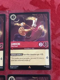4x Disney Lorcana: Fabled - Lumiere - Fiery Friend - 121/204 - Rare NM/M x4 - Image 2