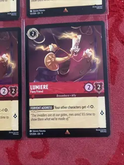 4x Disney Lorcana: Fabled - Lumiere - Fiery Friend - 121/204 - Rare NM/M x4 - Image 5