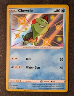 Chewtle - SV028/SV122 - Pokemon Shining Fates Sword Shield Shiny Rare Card NM - Image 1