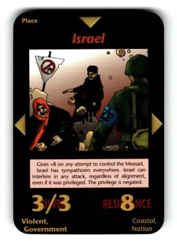Israel Card Base Set INWO Illuminati New World Order game 184/409 - Image 1