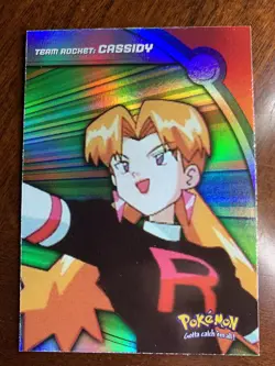 2000 Topps Pokemon TV #HV5 Cassidy Rainbow Foil - Image 1