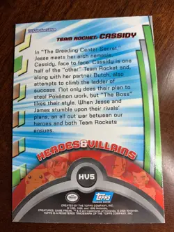 2000 Topps Pokemon TV #HV5 Cassidy Rainbow Foil - Image 2