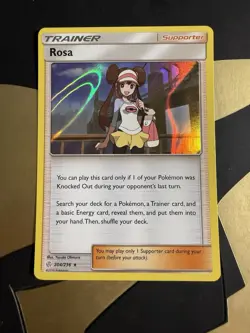 Pokemon TCG Rosa 204/236 SM Cosmic Eclipse Holo NM Sun And Moon - Image 1