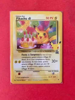 PIKACHU DI 24 PROMO 25TH GRANFESTA CARTA POKEMON ITA RARA MINT - Image 1