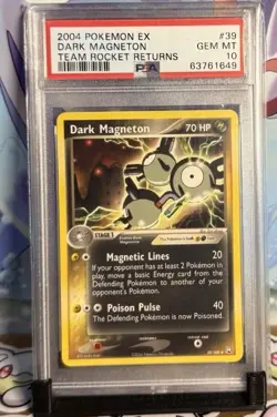 PSA 10 Gem Mint Dark Magneton 2004 EX Team Rocket Returns #39 - Image 1