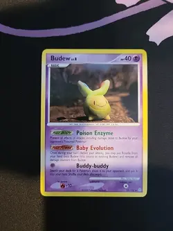 Pokemon Budew 33/100 Stormfront Regular LP Condition Yuka Morii - Image 1