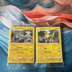SEALED Boltund 076/202 & Toxtricity 063/189 Pokemon Cosmos Holo Rare Promo NM - Image 1