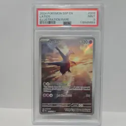 2024 POKEMON SSP EN-SURGING SPARKS ILLUSTRATION RARE #203 LATIOS PSA 9 - Image 1