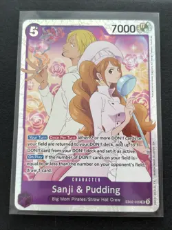 Sanji & Pudding Foil SR EB02-035 Super Rare Anime 25th Collection Mint Unplayed - Image 1
