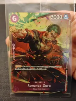 One Piece English Roronoa Zoro Foil Winner Card P-045 - OP06 Pre-Release - Image 2