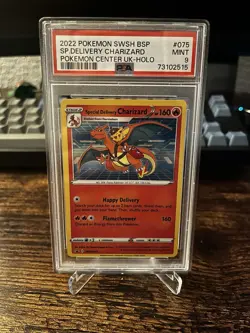Special Delivery Charizard Promo Holo Pokemon Card SWSH075 PSA 9 - Image 1
