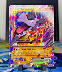 Mega M Aerodactyl EX XY98 Holo Ultra Rare Black Star Promo HP Pokemon Card - Image 1