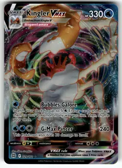 Kingler VMAX 029/172 SWSH09: Brilliant Stars NM Pokemon Card TCG - Image 1