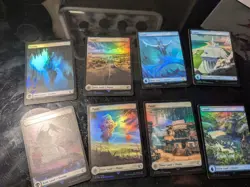 MTG Final Fantasy FOIL Full Art Land Complete set (16 cards) - Image 2