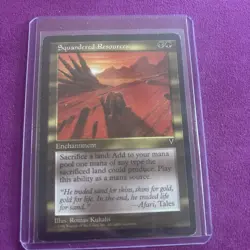 MTG-Squandered Resources Visions-LP NM-vintage Magic the Gathering-Reserve List - Image 1
