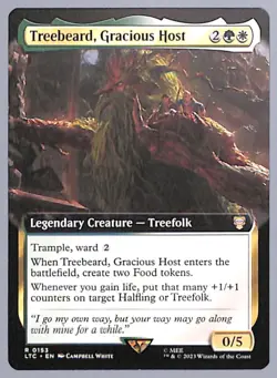 Treebeard, Gracious Host - Extended Art - 153 - Commander: LOTR (LTC) MTG - Image 1