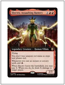 1x Electro, Assaulting Battery, Extended Art, Magic the Gathering MTG NM - Image 1