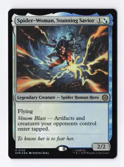 Spider-Woman, Stunning Savior (Foil) 0152 (R) MTG Marvel's Spider-Man (SPM) - Image 1