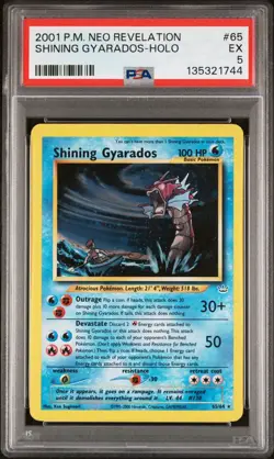 2001 POKEMON NEO REVELATION #65 SHINING GYARADOS-HOLO PSA 5 - Image 1