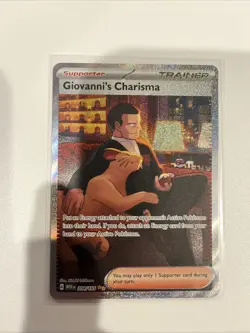 Pokemon 151 Special Illustration Giovanni’s Charisma 204/165 Centering Off - Image 1