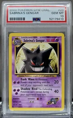 Pokemon Sabrina's Gengar Gym Challenge PSA 10 - Image 1