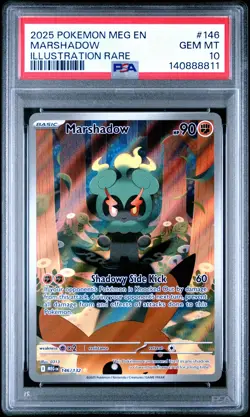2025 Pokemon Meg EN-Mega Evolution Marshadow Illustration Rare PSA 10 #146 - Image 1