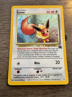 2000 Pokemon Black Star Promo Holo Eevee #11/53 - Image 1
