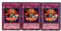 Yugioh- 3X Fire Darts - Rare - 1st Edition - CRV-EN049 - Light Play - Image 1
