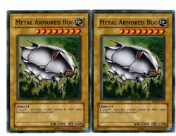Yugioh- 2X Metal Armored Bug - Common - Unlimited - DR2-EN117 - Near Mint - Image 1