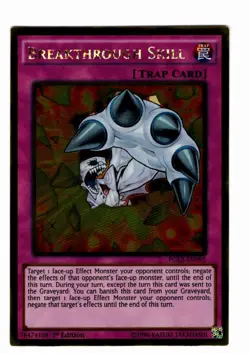 Yugioh- 1X Breakthrough Skill - Gold Rare - 1st Edition - PGL3-EN095 - Near Mint - Image 1