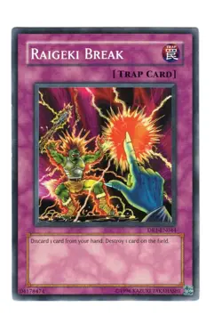 Yugioh- 1X Raigeki Break - Common - Unlimited - DR1-EN044 - Light Play - Image 1