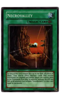 Yugioh- 1X Necrovalley - Super Rare - 1st Edition - PGD-084 - Light Play - Image 1