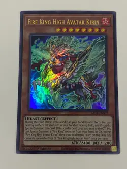 Yugioh Fire King High Avatar Kirin - 1st Edition Ultra Rare NM - Plus Free Holo - Image 1