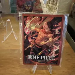 One Piece Card Game Official Card Sleeves | Portgas D. Ace | 10 Count | NEW - Image 1
