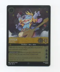 Disney Lorcana Fabled STITCH - ROCK STAR 3/204 FOIL - Image 1