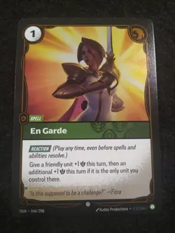 EN GARDE 046/298 RIFTBOUND LEAGUE OF LEGENDS RARE FOIL ENGLISH CARD - Image 1