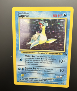 Pokemon TCG Lapras 10/62 Fossil Set Rare Holo 1999 WOTC Great Card and Shape NM - Image 1