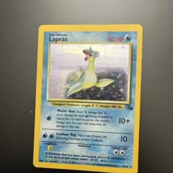 Pokemon TCG Lapras 10/62 Fossil Set Rare Holo 1999 WOTC Great Card and Shape NM - Image 2