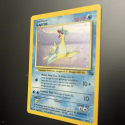 Pokemon TCG Lapras 10/62 Fossil Set Rare Holo 1999 WOTC Great Card and Shape NM - Image 3