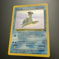 Pokemon TCG Lapras 10/62 Fossil Set Rare Holo 1999 WOTC Great Card and Shape NM - Image 5