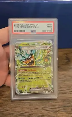 Teal Mask Ogerpon EX 025/167 - Twilight - English Pokemon Card - PSA 9 Mint - Image 1