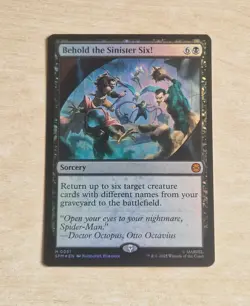 Behold the Sinister Six #0051 Foil Mythic Card - MTG Marvel Spiderman 2025 - Image 1