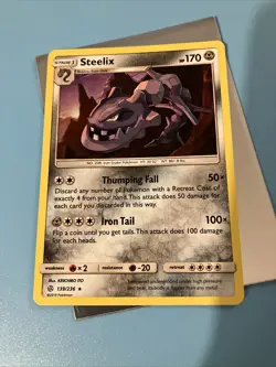 Steelix 139/236 Rare S&M Cosmic Eclipse Holo Pokemon Card MINT *99p Start* - Image 1