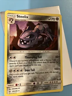 Steelix 139/236 Rare S&M Cosmic Eclipse Holo Pokemon Card MINT *99p Start* - Image 2