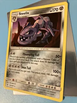 Steelix 139/236 Rare S&M Cosmic Eclipse Holo Pokemon Card MINT *99p Start* - Image 3