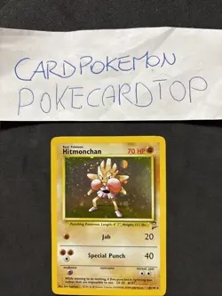 Pokemon Card Hitmonchan 8/130 Set Base-Eng-Holo-Nm! - Image 2