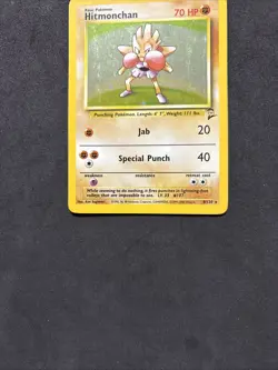 Pokemon Card Hitmonchan 8/130 Set Base-Eng-Holo-Nm! - Image 3