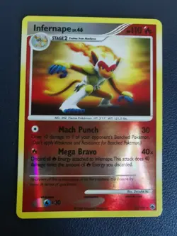 Pokemon Card Infernape 22/100 D&P Majestic Dawn Reverse Holo Rare - Image 1