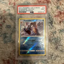 PSA 9 Gyarados Holo #33 2017 Pokemon Sun & Moon Burning Shadows MINT Graded Card - Image 1