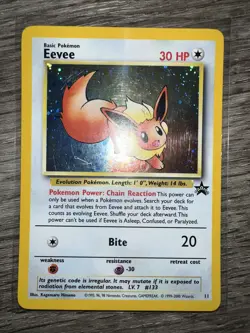 POKEMON BLACK STAR EEVEE HOLO NEVER PLAYED!!! MINT!!! PROMO CARD!!! - Image 1